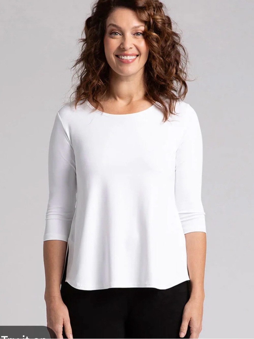 Sympli Go To Classic White Relaxed Tee.
